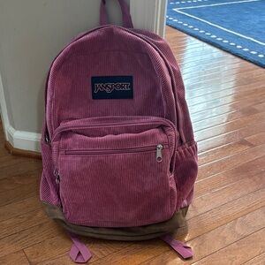 JanSport Pink Corduroy Backpack